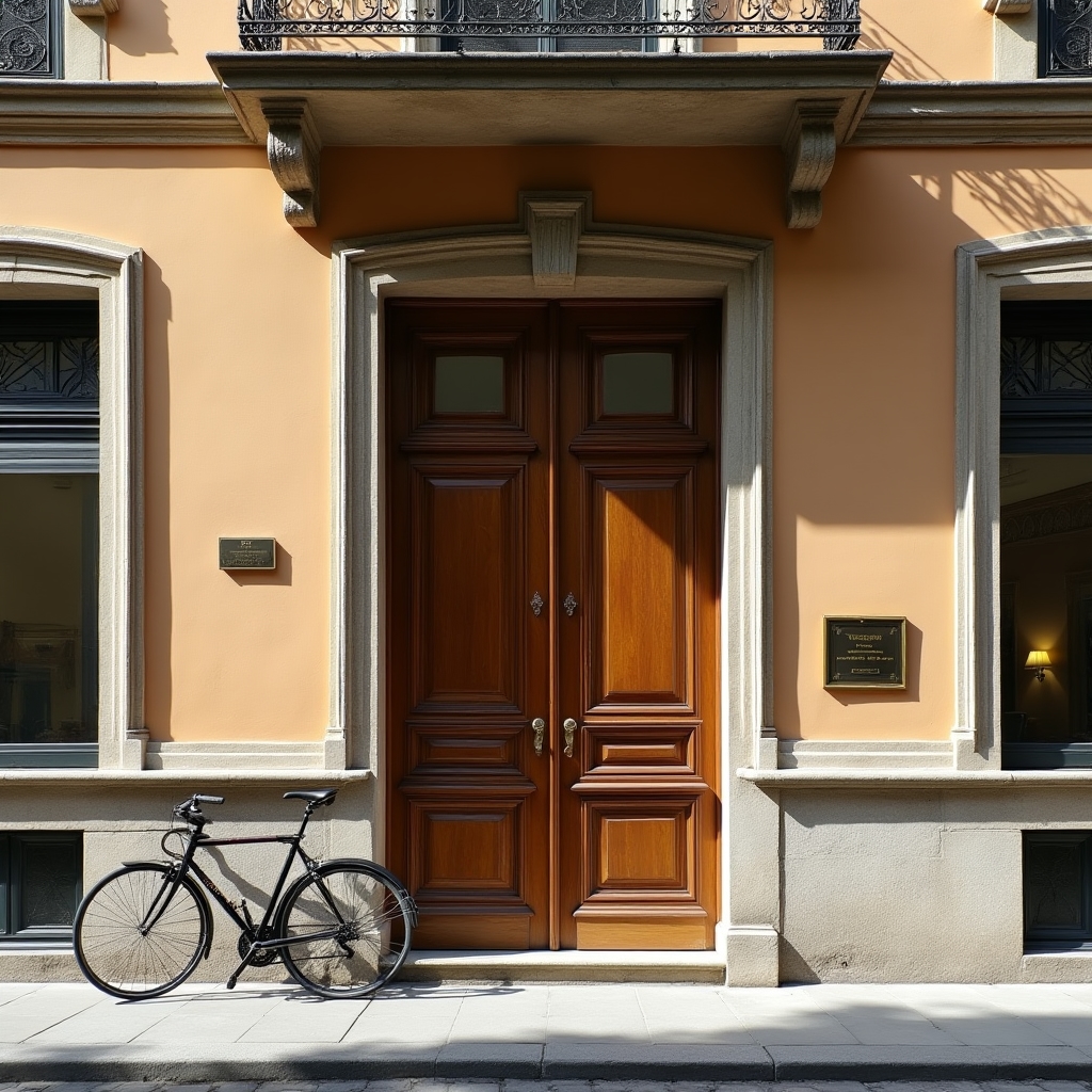 Ingresso di un edificio per uffici in stile classico a Torino