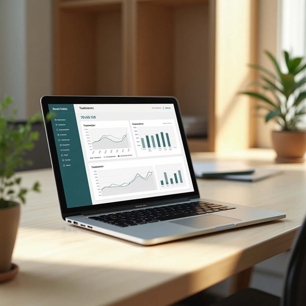 Dashboard Lorvado su laptop in un ufficio luminoso